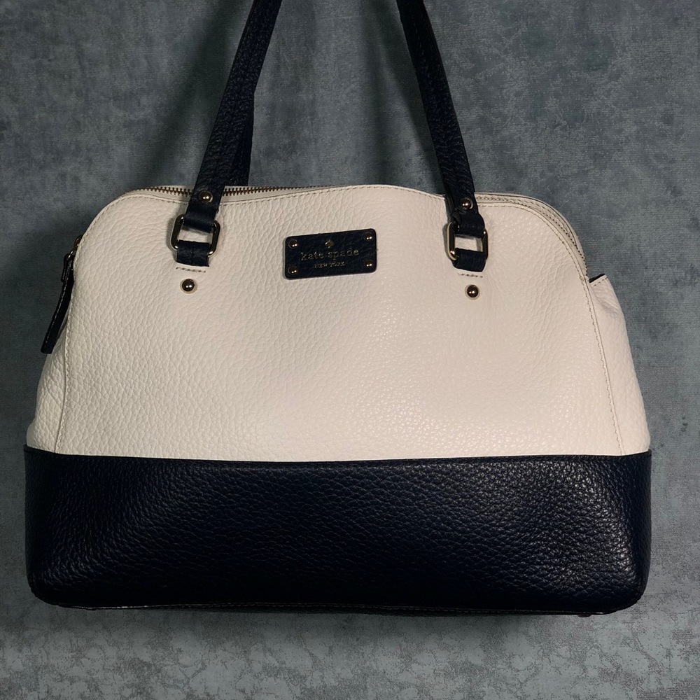 💕SOLD💕Kate Spade ♠️ two tone leather satchel Handbag - Picture 2 of 8
